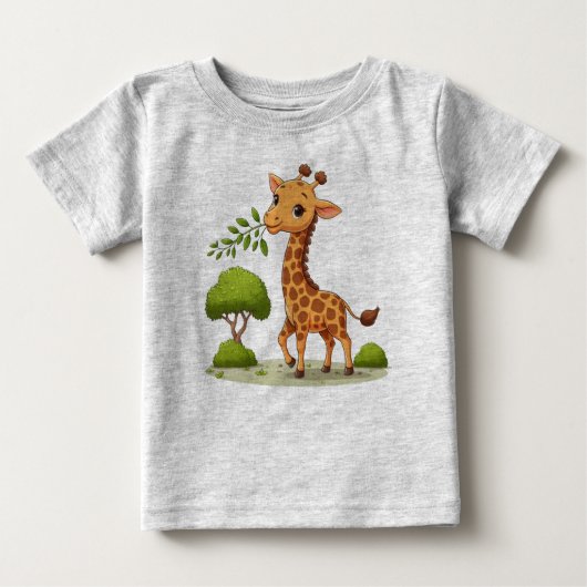 Baby-T - Shirt mit Niedlicher Giraffe (Vorderseite)