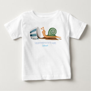 Baby-T - Shirt mit Schnürsenkel und gestreiftem B