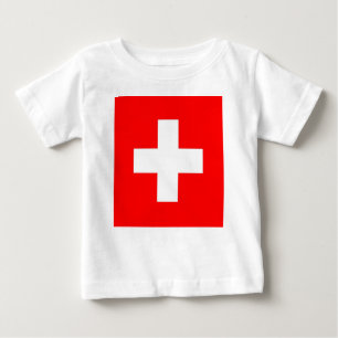 Baby T - Shirt mit Schweizer Flagge