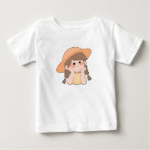 Baby-T-Shirt mit süßem Mädchen