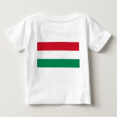Baby T - Shirt mit ungarischer Flagge (Rückseite)