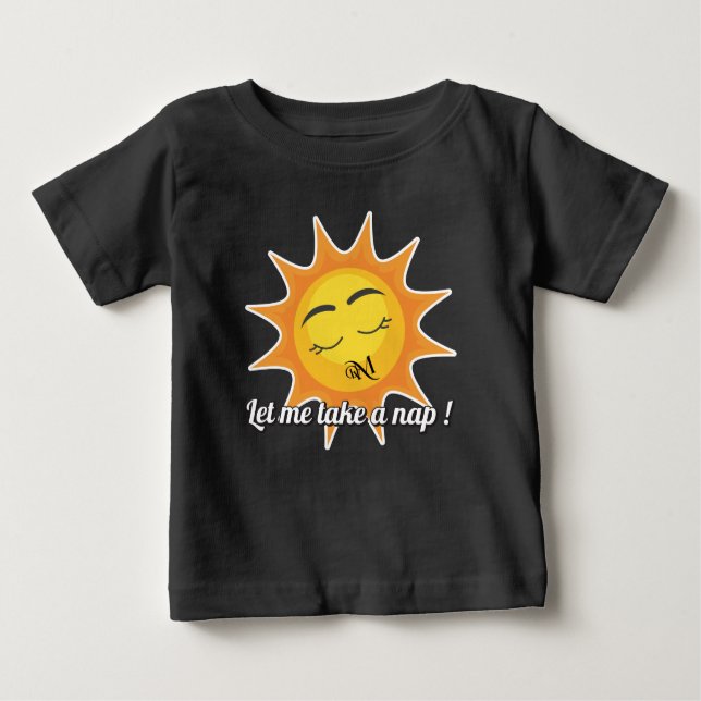 Baby T - Shirt : Nehmen Sie ein Nickerchen (schwar (Vorderseite)