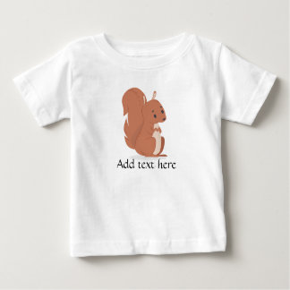 Baby-T - Shirt, Niedliches Eichhörnchen, fügen Sie Baby T-shirt
