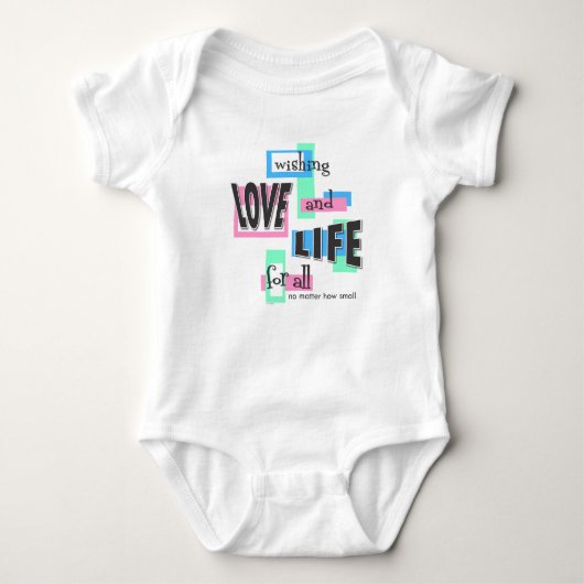 Baby-T-Shirt oder einteiliger Anzug. Baby Strampler (Vorderseite)