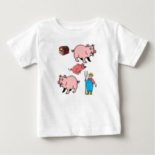 Baby-T-Shirt Schwein Baby T-shirt