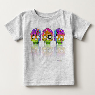 Baby T - Shirt Strampler - POP ART SKULLS