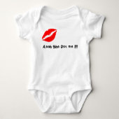 Baby-T-Shirt Weste babygrow KUSS-ENTWURF Baby Strampler (Vorderseite)