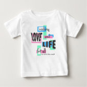 Baby t-shirt with a pro-life message. (Vorderseite)