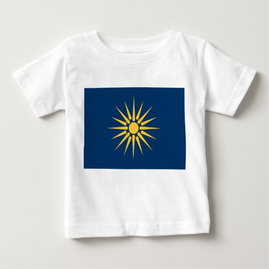 Baby T-Shirt with Flag of Macedonia, Greece (Vorderseite)