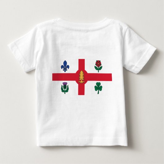 Baby T-Shirt with Flag of Montreal (Rückseite)