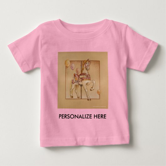 Baby , T-Shirts - Lila Pony Carousel (Vorderseite)
