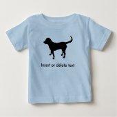 Baby-T - Shirtschwarz-Labrador-Silhouette Baby T-shirt (Vorderseite)