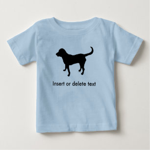 Baby-T - Shirtschwarz-Labrador-Silhouette Baby T-shirt