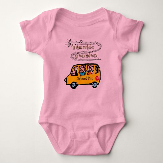 Baby Talk ~ Baby Sings ~ School Bus Song Baby Strampler (Vorderseite)