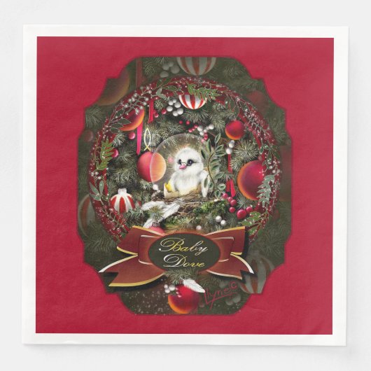 Baby-Taube Serviette (Vorderseite)