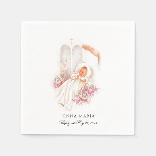 Baby-Taufe Christening Religious Traditional Serviette (Vorderseite)