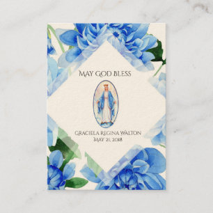 Baby Taufe Jungfrau Mary Holy Card Visitenkarte