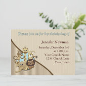 Baby-Taufeinladung Safarri Einladung (Stehend Vorderseite)