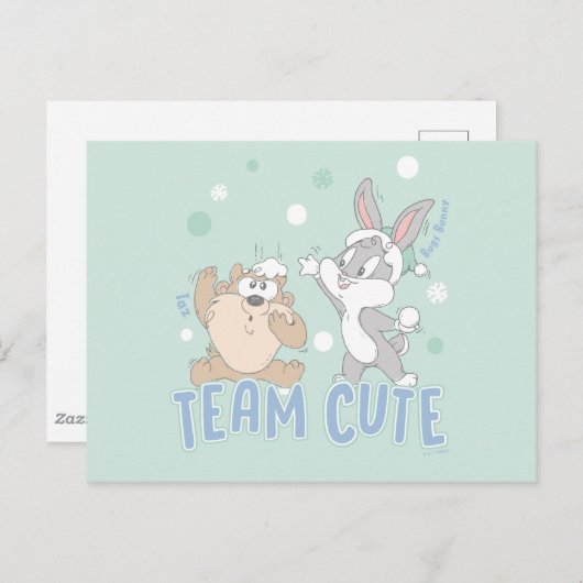 Baby TAZ™ & BUGS BUNNY™ Team Niedlich Postkarte (Vorne/Hinten)