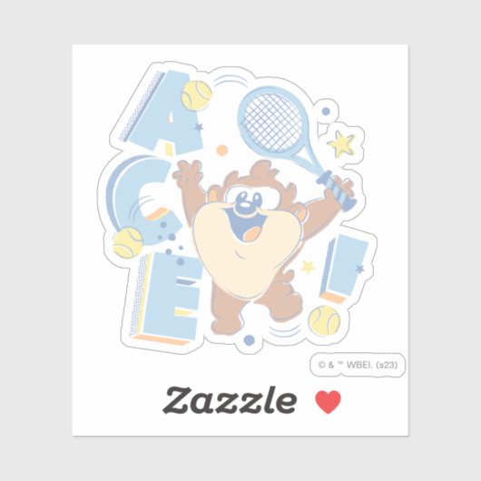 Baby TAZ™ Tennis Ace! Aufkleber (Blatt)