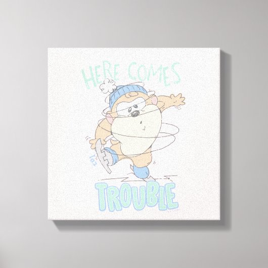 Baby TAZ™ Winter Ice Skaten Leinwanddruck (Vorderseite)