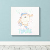 Baby TAZ™ Winter Ice Skaten Leinwanddruck (Insitu (Holzboden))