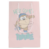 Baby TAZ™ Winter Ice Skaten Mittlere Geschenktüte (Rückseite)