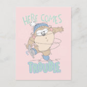 Baby TAZ™ Winter Ice Skaten Postkarte (Vorderseite)