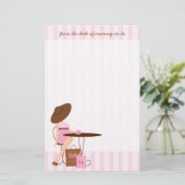 Baby Tea Briefpapier (Stehend Vorderseite)