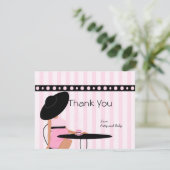 Baby Tea Dankeskarte (Stehend Vorderseite)