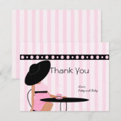 Baby Tea Dankeskarte (Vorne/Hinten)