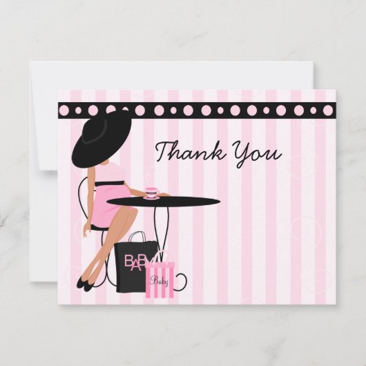 Baby Tea Dankeskarte (Vorderseite)