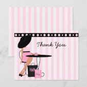 Baby Tea Dankeskarte (Vorne/Hinten)