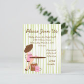 Baby Tea Einladung (Stehend Vorderseite)