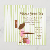 Baby Tea Einladung (Vorne/Hinten)