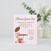 Baby Tea Einladung (Stehend Vorderseite)