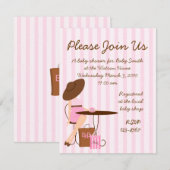 Baby Tea Einladung (Vorne/Hinten)