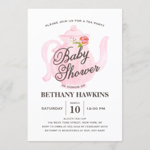 Baby Tea Party Einladung der Babydusche