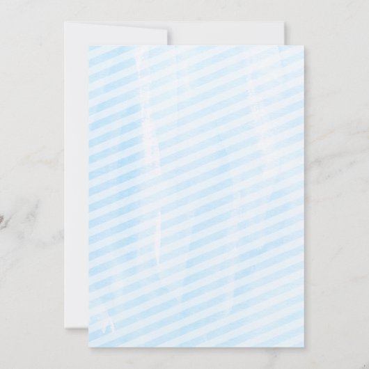 Baby Tea Party | Einladung der Babydusche | Blau (Rückseite)