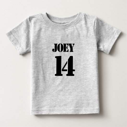 Baby Team Jersey Number Baby T - Shirt (Vorderseite)