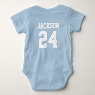 Baby Team Jersey Nummer und Monogramm Baby Strampler