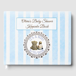 Baby & Teddy Bear Baby Showbook Keepake Gästebuch