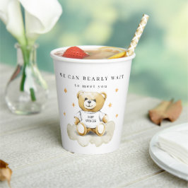 Baby Teddy Bear Babydusche Papiertasse Pappbecher