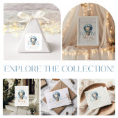 Baby Teddy Bear Blue Ballon Boy Quadratischer Aufkleber