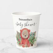 Baby Teddy Bear Christmas Boho Bouquet Pappbecher (Vorderseite)