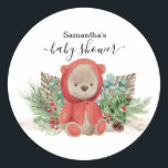Baby Teddy Bear Christmas Boho Bouquet Runder Aufkleber<br><div class="desc">Dieses Design kann in dem Bereich personalisiert werden, der durch das Ändern des Fotos und/oder Textes zur Verfügung gestellt wird. Sie können auch angepasst werden, indem Sie auf Vorlage personalisieren klicken und dann auf die Schaltfläche klicken, um weitere Optionen anzupassen, um die Hintergrundfarbe zu löschen oder zu ändern, Text hinzuzufügen,...</div>