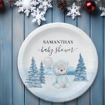 Baby Teddy Bear Christmas Winter Blue Pappteller<br><div class="desc">Dieses Design kann in dem Bereich personalisiert werden, der durch das Ändern des Fotos und/oder Textes zur Verfügung gestellt wird. Sie können auch angepasst werden, indem Sie auf Vorlage personalisieren klicken und dann auf die Schaltfläche klicken, um weitere Optionen anzupassen, um die Hintergrundfarbe zu löschen oder zu ändern, Text hinzuzufügen,...</div>