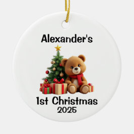 Baby Teddy Bear Weihnachten Keramik Ornament