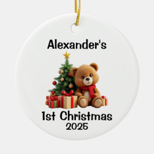 Baby Teddy Bear Weihnachten Keramik Ornament