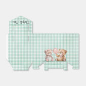 Baby Teddy Bears on Gingham Geschenkschachtel (Ungefaltet)